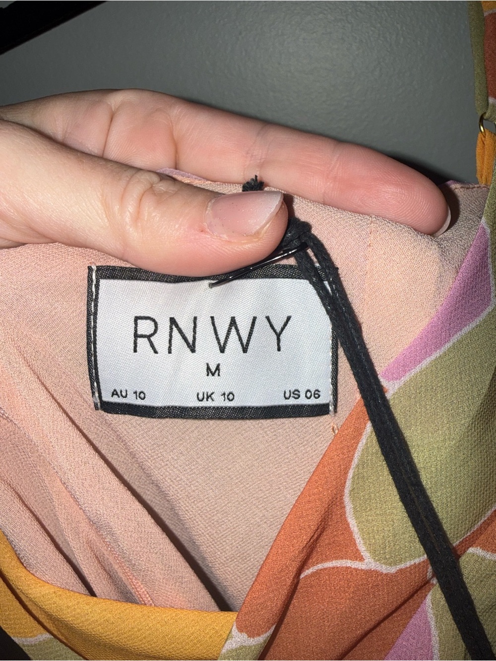 NWT Runaway The Label Sienna Multicolour Slip Dress Maxi summer size 6 / Medium - Picture 6 of 10
